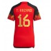Belgien Thorgan Hazard #16 Hemma matchtröja Dam VM 2022 Kortärmad Billigt